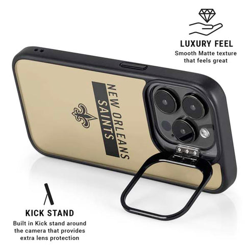 NFL New Orleans Saints Gold Performance Series iPhone 15 Pro Kickstand Case